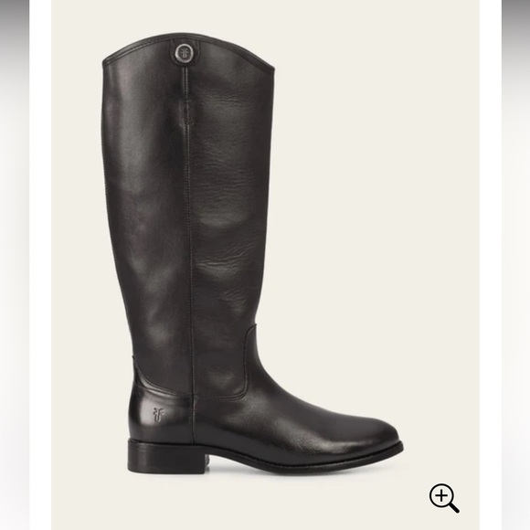 Frye Melissa Button Black Fall Designer Leather Tall Riding Boots Size 9.5 - Picture 1 of 11